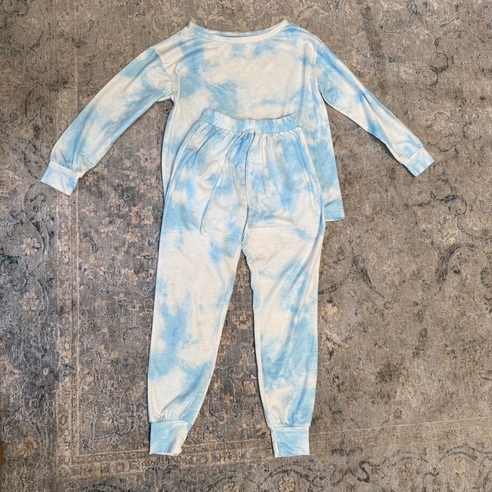 Blue Tie-Dye Set